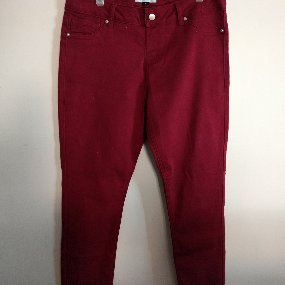 Red Slim leg pants